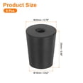thumbnail image 2 of 6 Pcs 1-Hole Rubber Stopper, Tapered Lab Seal Tube Stopper Plug for Test Tube Industry , 20x16x25mm Black, 2 of 6