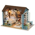 thumbnail image 5 of BESTSKY Diy Miniature Dollhouse Kit Realistic Mini 3D Wooden House Room Craft with Furniture Lights Christmas Birthday Gift, 5 of 7