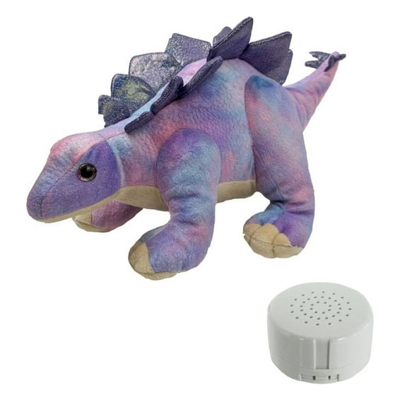 Tristan the Stegosaurus 16 Inch Stuffed Animal with Recordable Feature - Soft Plush Valentine Day Gift