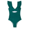 thumbnail image 4 of Clearance! Hontri Women's Slimming And Shielding Two Piece Swimsuit for Women with Straps Plus Size Swimwear Army Green M, 4 of 4