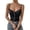 Black, variant on Women's Fashion Round Neck Wrapped Chest Solid Color Vest Tank Shirt Blouse Bras for Women Supportive V Neck Bras Full Coverage Tshirt Bralettes, Size L