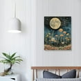 thumbnail image 4 of JRXY Vintage Moon Flowers Canvas Wall Art, Retro Mystical Celestial Moon Poster, Rustic Orange Yellow Wildflower Field Print, Cottage core Ethereal Moonlight Botanical Floral Wall Decor 16x20 in, 4 of 5