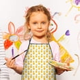 thumbnail image 2 of Yellow Lemon Fruit Repeat Beige Pattern Kids Aprons for Girls and Boys,Adjustable Neck Strap Toddler Aprons for Kids Cooking Baking, 2 of 6