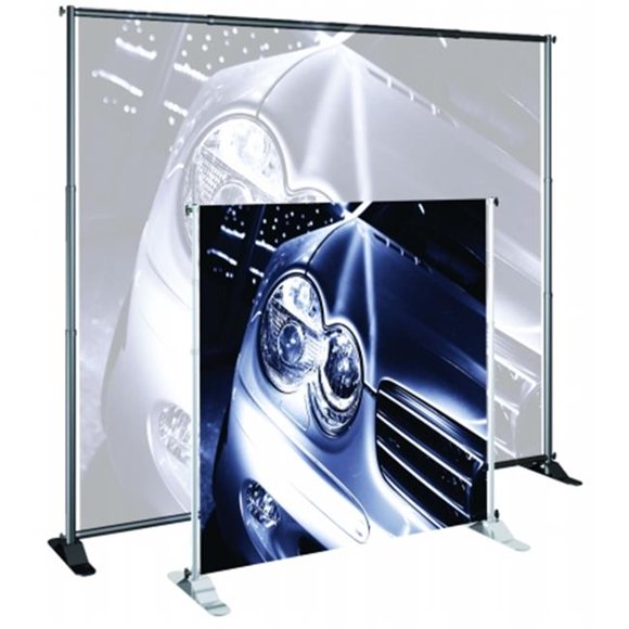 Testrite Produits Visuels BN5-B Supports de Bannière Grand Format 48 Po-96 Po Grand Support de Bannière - Argent
