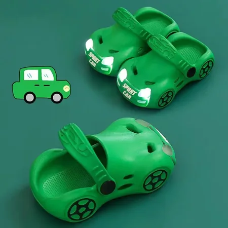 

Toddler Boys Slippers Cartoon Car Indoor Soft Bottom Non-slip EVA Slippers