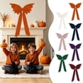 thumbnail image 5 of Large Gothic Bat Giant Bow Halloween Hanging Ornament Indoor Party Christmas Tree Topper Decorations(1Pcs), 5 of 5