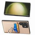 thumbnail image 4 of Allytech for Galaxy S22 Ultra Case with Cards Holder, Rotating Ring Stand Slim Fit Wallet Back Cover Bumper Shockproof Phone Case for Samsung Galaxy S22 Ultra - Khaki, 4 of 13