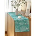 thumbnail image 5 of Table Runner 108 Inches Long for Kitchen Dining, Teal Coastal Dresser Scarf Farmhouse, Dining Table Decorations for Wedding/Parties, Starfish Coral Summer Beach Ocean 13 x 108 In, 5 of 8