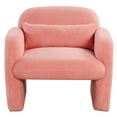 thumbnail image 2 of GVN Large Lazy Arm Chair, Lounge Sofa Chair,Modern Accent Chair with Waist Pillow and Armrests for Living Room Bedroom-Pink, 2 of 4