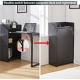thumbnail image 3 of Haooyeah 37" Foldable Storage Desk with Charging Station, Space-Saving Desk with Raised Surface, Multi-functional Desk for Home Office, Bedroom, and Small Spaces, 3 of 8