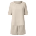 thumbnail image 4 of MAIHAN Outfits for Women Y2k Outfits Shirt Tops Shorts Clothes Sets Crewneck Tees Shorts Playwear Sets Dressy Casual Outfits for Women, 4 of 4