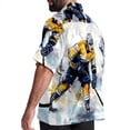 thumbnail image 3 of Ice Hockey Men's Short Sleeve Hawaiian Beach Shirt Casual Printed Button Down Summer Unisex Casual Shirt, 3 of 6