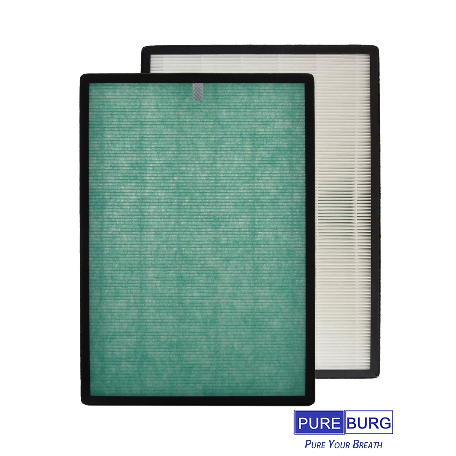 PUREBURG PH950 Replacement True HEPA Filter Set Compatible with Turonic PH950 and Extract-All AMB1 Air Purifiers , H13 True HPEA  Activated carbon