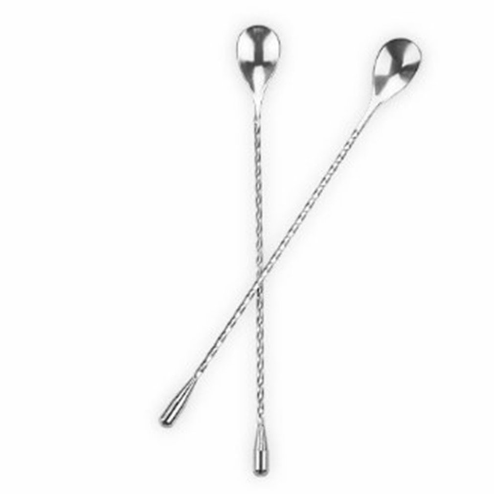 Long Spiral Stainless Steel Bar Stirring Spoon Mixing Spoon Bar Party