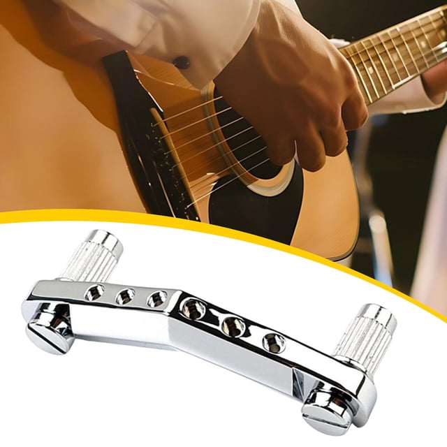 Barra de tope de guitarra Cordal en forma de V Construcción de metal Configuración rápida y fácil Estable para reemplazo de guitarra eléctrica de 6