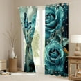 thumbnail image 3 of Castle Fairy Female Men Women Chic Floral Rose Curtains Pack of 2 (42x84 Each),Flying Butterflies Curtains Blackout,Romantic Valentine's Day Bedroom Curtains,Breathable Home Decor, 3 of 6