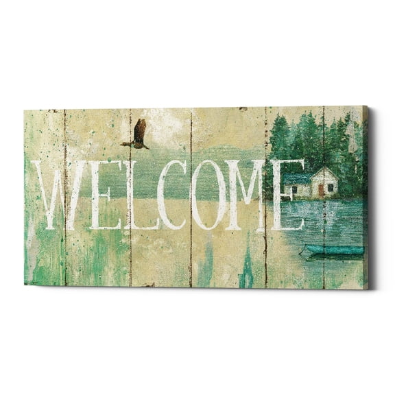 Epic Graffiti 'Waterside Lodge III' Canvas Wall Art, 24"x12" 60" x 30"
