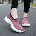 thumbnail image 3 of YOURDIARY Women's Slip-On Sneakers Wide Width Comfort Walk Joy Tennis Shoes Flats Pink, 3 of 5