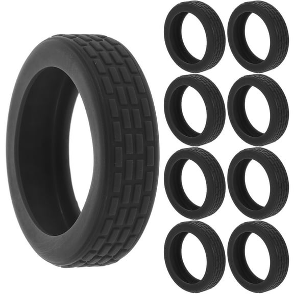 8 Pcs Travel Luggage Cover Trolley Case Wheel Protective Protectors Suitcase Black