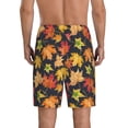 thumbnail image 4 of Lsque Colorful Maple Leaves Mens Sleep Pajama Shorts,Short Pajama Pants, Cotton Ultra-Soft Knit-4X-Large, 4 of 9