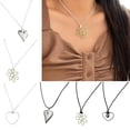 thumbnail image 2 of 3 Collar con colgante de flores, collares simples Y2k, joyería diaria para mujeres y niñas, 2 of 5