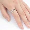 thumbnail image 4 of CHOOSE YOUR COLOR Women's Oxidized Anchor Rope Ring .925 Sterling Silver Bali Band Jewelry Female Size 5, 4 of 4
