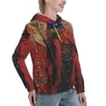 thumbnail image 6 of Lsque Vintage Rose Scepter Skull Pattern Casual Women's Hoodie,Hooded Sweatshirt with Kangaroo Pocket,Pullover Hoodie with Eye-catching Drawstrings-X-Large, 6 of 7