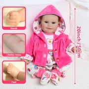 20 Inch Reborn Baby Doll Sunny, Cute Soft Vinyl Realistic Baby Doll, Poseable Smiling Newborn Doll, Perfect Gift For Kids Age 3+ Christmas Gift