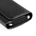 thumbnail image 5 of Luxmo Belt Holster for Apple iPhone 12 Mini (PU Leather Phone Carrying Case Pouch with Card Slot/Coin Holder, Secure Magnetic Flip Cover, Reinforced Loops) - Black, 5 of 8