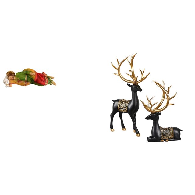 Colección De Estatuas De Resina De José Jesús Y Esculturas De Reno Y Alce Para Decoración De Escritorios, Estantes, Oficinas, Coches, Vitrinas, Inauguración De La Casa Y Bodas.