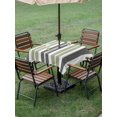 thumbnail image 5 of Outdoor Tablecloth with Umbrella Hole, Sage Green Grey Striped Spillproof Waterproof Outdoor Table Cover, Gray Modern Abstract Art Patio Tablecloths for Party/Garden/Picnic, Square 54"x54", 5 of 9
