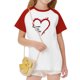thumbnail image 5 of Blusas y camisas de manga corta con cuello redondo para niños y niñas, blusa de manga corta con estampado de cuello redondo, 5 of 7