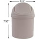 thumbnail image 2 of Mini bote de basura de plástico con tapa abatible, 0,7 galones, color rosa, 2 of 7