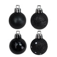 thumbnail image 2 of Northlight 18ct Shatterproof 4-Finish Christmas Ball Ornament Set 1.25" - Black, 2 of 2