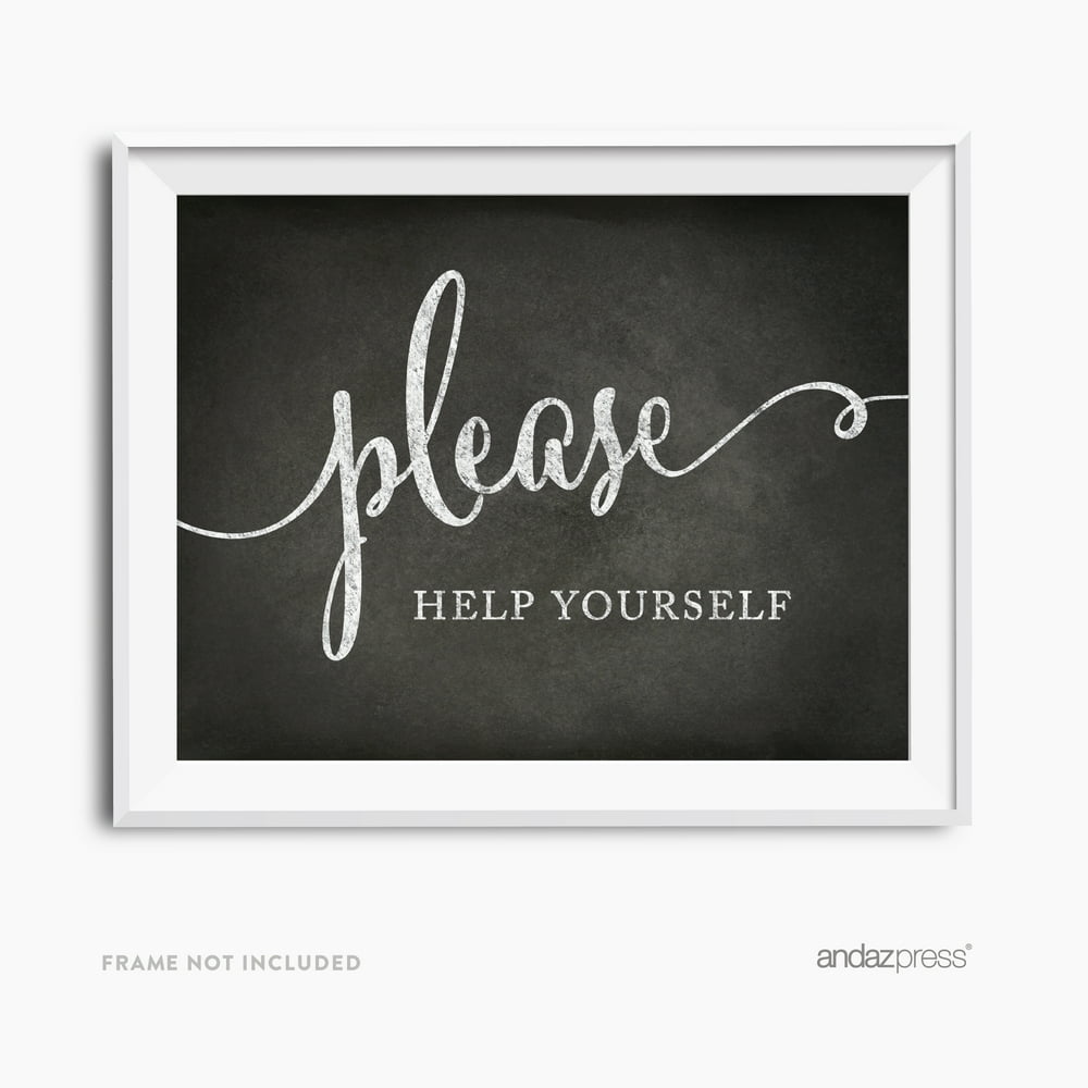 Please Help Yourself Vintage Chalkboard Wedding Party Signs - Walmart ...