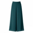 thumbnail image 4 of ClodeEU Women Elastic Waist Chiffon Cropped Pants,Summer Solid Casual Loose Pant ,Women's Plus XXL, 4 of 6