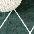 thumbnail image 3 of JONATHAN Y SUPERSOFT 2 x 10 Runner Rug, Cole Minimalist Diamond Trellis - Green/White, SEU102D-210, 3 of 9
