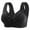 #232-Black, variant on Censtreet Women's Comfort Front-Close Wireless, Seamless Cooling T-Shirt Bra Plus Size Everyday Bra