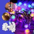 thumbnail image 1 of Xihbxyly Luces Navideñas de Espinas, Pompón de Nieve para Decoración Invernal, Linterna Led a Batería, Modos de Luz Intermitente y Constante, Decoración Navideña para Interiores y Exteriores, 1,5 M d, 1 of 7