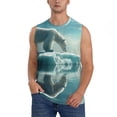 thumbnail image 1 of Fotbe Polar Bear On Iceberg Men's Camiseta sin Mangas Estampada para Hombres, Playera Casual para Gimnasio, Entrenamiento, Playa-Medium, 1 of 7
