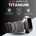 thumbnail image 4 of 49mm Titanium Band for Apple Watch Ultra 2 & 1 - Upgraded Folding Buckle, Durable Link, iWatch Strap, DLC Coating, Waterproof, One Size Fits All Bracelet in Titanium by Ultra Supply Co., 4 of 6