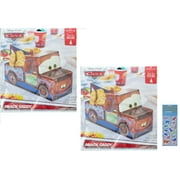 Disney Cars Birthday Party Supplies Bundle includes 2 Snack Caddy, 1 Dinosaur Sticker Sheet