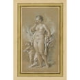 thumbnail image 2 of François Boucher 17x24 Black Ornate Framed Double Matted Museum Art Print Titled: Venus and Cupid (1750-1752), 2 of 5
