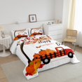thumbnail image 3 of Erosebridal Ensemble de Literie Récolte Heureuse, Couette en Duvet Citrouille, Décor de Camion Rustique, Réversible 3 Pcs, 3 of 7
