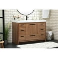 thumbnail image 2 of Elegant Decor Wyatt 48" Aluminum MDF Single Bathroom Vanity in Walnut Brown, 2 of 8