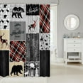 thumbnail image 2 of Hunting Deer Boys Bath Curtain 72" W X 78" L, Retro Rustic Farmhouse Waterproof Bathroom Curtains For Kids Teens Adult, Bear Adventure Shower Curtain Western Cowboy Wildlife Fabric Shower Curtain, 2 of 4