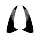 thumbnail image 1 of Black Rear Bumper Splitter Spoiler Rear Canard for W218 CLS250 2014-2017, 1 of 5