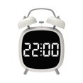 thumbnail image 4 of Luzkey Réveil Électronique à LED Horloge Numérique de Table pour Bureau Dortoir Blanc, 4 of 8