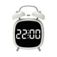 thumbnail image 4 of Reloj despertador digital Relojes ajustables Fort doble alarma para dormitorios interiores Blanco, 4 of 9