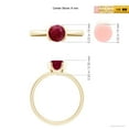 thumbnail image 4 of Angara Natural 1 Ct. Ruby Solitaire Ring in 14K Yellow Gold for Women (Ring Size: 12), 4 of 9